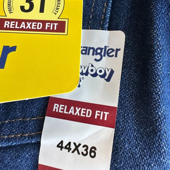 NWT Wrangler Cowboy Cut 31 Relaxed Fit Straight Leg Denim Jeans Mens 44X36 - Picture 9 of 10